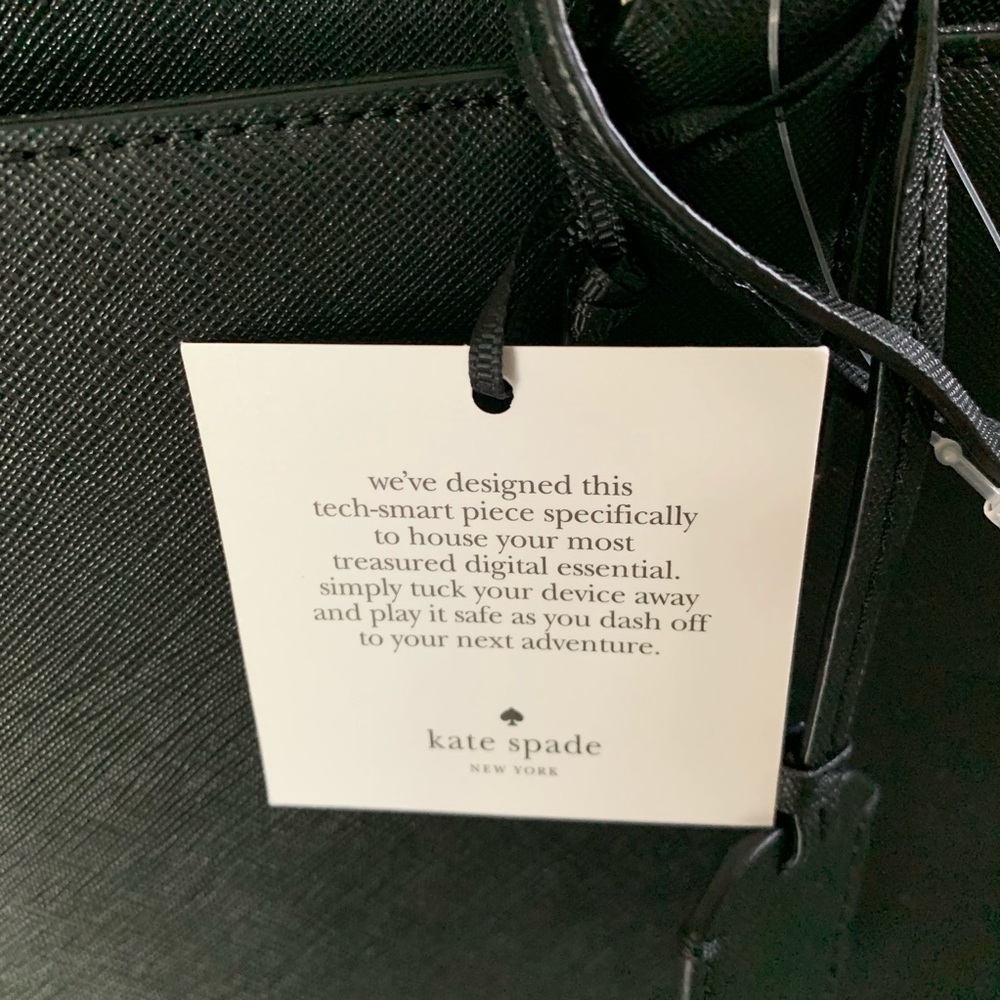Cameron large laptop tote Kate spade black leather - Picture 3 of 6
